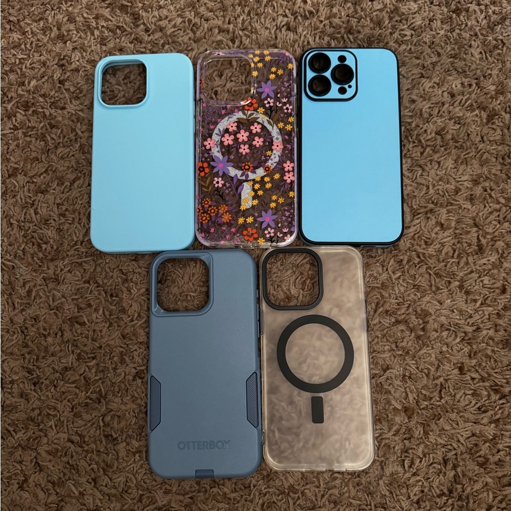 OtterBox Blue, Clear, and Floral Phone Cases